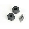 Rear Wheel Hex Nuts Black Plastic - image 1