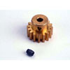 Gear 16-T pinion 32-p / set screw Brass - image 1