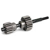 Input shaft/ drive gear assembly lightweight 18/ 13-tooth top gear hard-anodized/PTFE-coated 7075 T6 aluminum gears - image 1