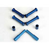 Aluminum chassis post/ bellcrank post set w/spacers Use with graphite chassis - image 1