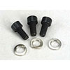 Screws 2x4mm caphead machine hex drive 3 w/lockwashers - image 1
