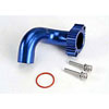 TRX Exhaust Header Blue-Anodized Aluminum - image 1