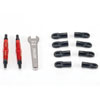 Toe links Slayer Tubes 7075-T6 aluminum red 74mm fits front or rear 2 / rod ends rear 4 / rod ends front 4 / wrench 1 - image 1
