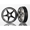 Front Wheels 5-Spoke Plastic Chrome/Black Reversible - image 1