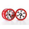 Wheels Geode 2.2 chrome red beadlock style 12mm hex 2 - image 1