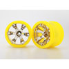 Wheels Geode 2.2 chrome yellow beadlock style 12mm hex 2 - image 1
