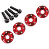 Wheel Nut Washer Red-Anodized Aluminum - image 1