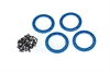 2.2 in. Blue Aluminum Beadlock Rings - image 1