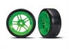 Drift Tires and Wheels Front Set Green - image 1
