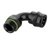 PRO/SPEC C-Type ORB Swivel Quick Release Fitting [-20 ORB to PS20, 90 Degree, Black]