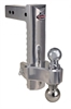 12? HD Aluminum Adjustable Drop Hitch, Pin and Clip Includes: Dual 2? and 2-5/16? Chrome Balls