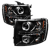 Halo LED Projector Headlights 2007-2014 Chevy Silverado 2500HD/3500HD - image 1