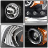 Halo LED Projector Headlights 2002-2005 Dodge Ram - image 3