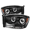 Halo LED Projector Headlights 2006-2009 Dodge Ram - image 1