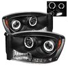 Halo LED Projector Headlights 2006-2009 Dodge Ram - image 4