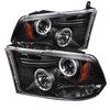 Halo LED Projector Headlights 2009-2016 Dodge Ram - image 2