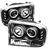 Halo LED Projector Headlights 1999-2004 Ford F250 Super Duty - image 1