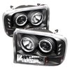Halo LED Projector Headlights 1999-2004 Ford F250 Super Duty - image 3