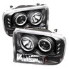Halo LED Projector Headlights 1999-2004 Ford F250 Super Duty - image 4