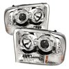 Halo LED Projector Headlights 1999-2004 Ford F250 Super Duty - image 3