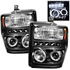 Halo LED Projector Headlights 2008-2010 Ford F250/F350/F450 Super Duty - image 1