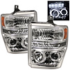 Halo LED Projector Headlights 2008-2010 Ford F250/F350/F450 Super Duty - image 1