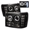 Halo LED Projector Headlights 2007-2013 GMC Sierra - image 4