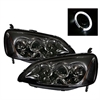 Halo LED Projector Headlights 2001-2003 Honda Civic - image 1