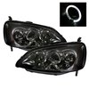 Halo LED Projector Headlights 2001-2003 Honda Civic - image 2