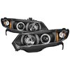 Halo LED Projector Headlights 2006-2008 Honda Civic - image 4