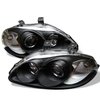 Halo LED Projector Headlights 1996-1998 Honda Civic - image 2