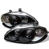 Halo LED Projector Headlights 1996-1998 Honda Civic - image 3