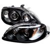 Halo LED Projector Headlights 1999-2000 Honda Civic - image 3