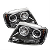 Halo LED Projector Headlights 1999-2004 Jeep Grand Cherokee - image 1