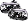 Halo LED Projector Headlights 1999-2005 Volkswagen Golf IV - image 3