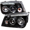 Halo LED Projector Headlights 1999-2005 Volkswagen Jetta - image 1
