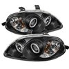 Halo CCFL Projector Headlights 1996-1998 Honda Civic - image 2