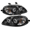 Halo CCFL Projector Headlights 1996-1998 Honda Civic - image 3