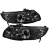 Halo LED Projector Headlights 2006-2008 Honda Civic - image 1