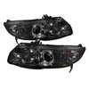 Halo LED Projector Headlights 2006-2008 Honda Civic - image 2