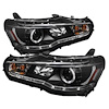 Halo DRL Projector Headlights 2008-2014 Mitsubishi Lancer/Evo-10