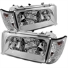 Crystal Headlights Bulbs Included Pair w/Corner Chrome - image 1
