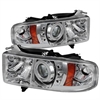 CCFL LED Projector Headlights 1 pc. Replaceable LEDs Pair Black - image 1