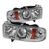 CCFL LED Projector Headlights 1 pc. Replaceable LEDs Pair Chrome - image 2
