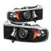 Halo LED Projector Headlights 1 pc. Replaceable LEDs Black - image 2