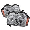 Halo LED Projector Headlights Non Replaceable LED Pair Chrome - image 1