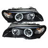 Halo LED Projector Headlights 2004-2006 BMW E46 3-Series - image 1