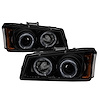 Halo LED Projector Headlights 2003-2006 Chevy Silverado - image 1