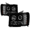 Halo LED Projector Headlights <li>2007-2013 GMC Sierra - image 1