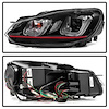 Dual U DRL Projector Headlights 2010-2013 Volkswagen Golf/GTI - image 1
